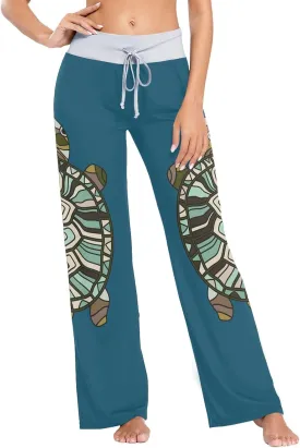 Women's Pajama Pants Straight Trouser Sleepwear Sleep Loose Lounge Pants XS-XL