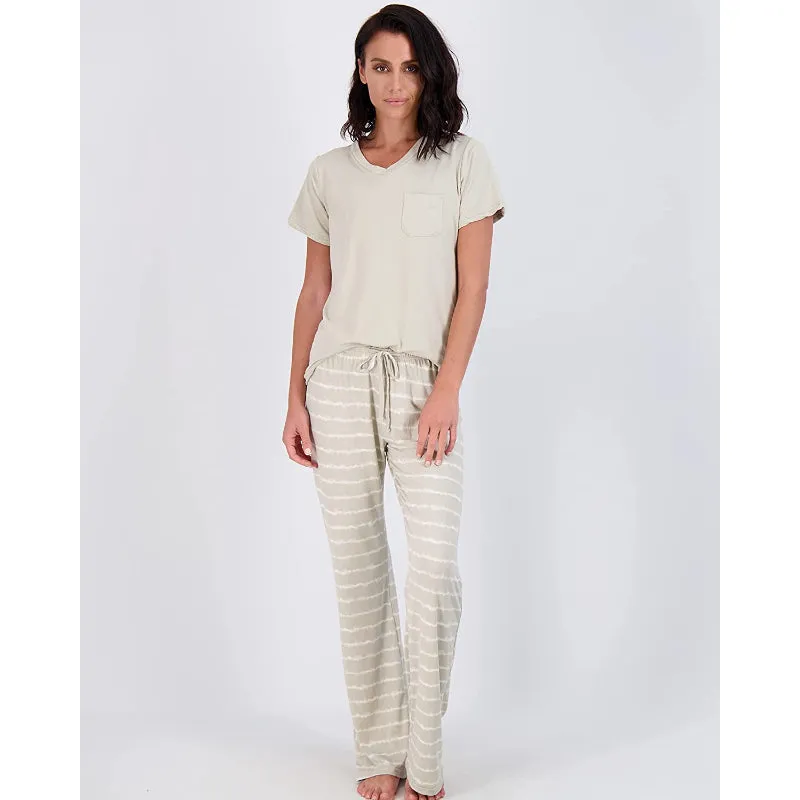 Women's Pajama Set Short And Long Sleeve Top With Pants