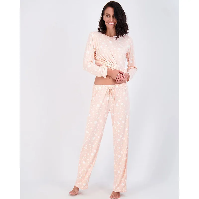 Women's Pajama Set Short And Long Sleeve Top With Pants