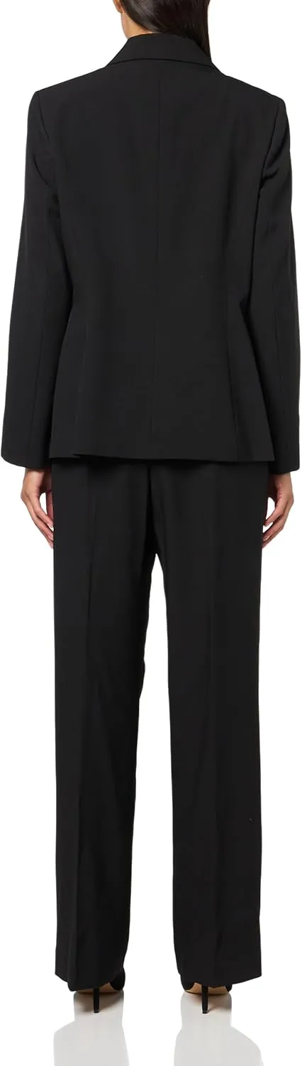 Women's Petite One Button Blazer & Pant, 2pc Set